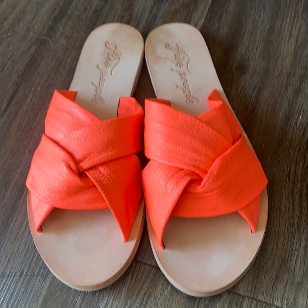 Free People colorful unique sandal slides
